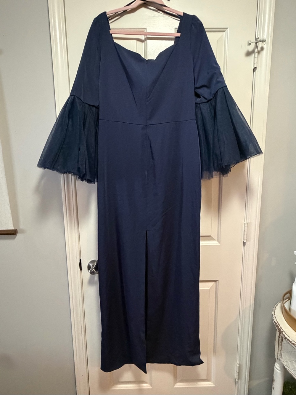 Mac Duggal Navy Bell-Sleeve Evening Gown - NWT! - Picture 5 of 7